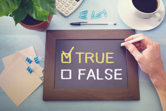 True/False Tests can be tricky; Read the instructions
