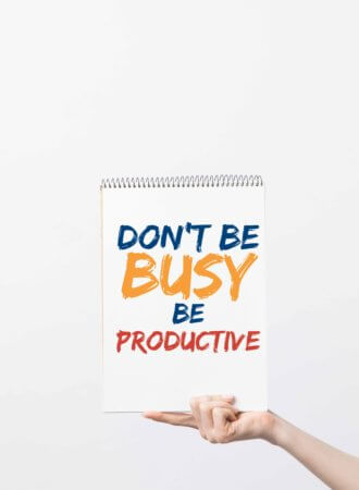 Being productive gets you farther than being busy.